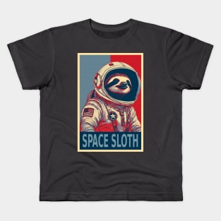 Space Sloth Astronaut Funny HOPE Kids T-Shirt